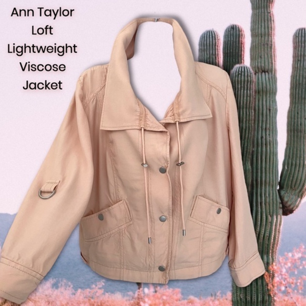 Amazing Peach Blush Styled Jacket By Ann Taylor Loft In Soft Lightweight Viscose